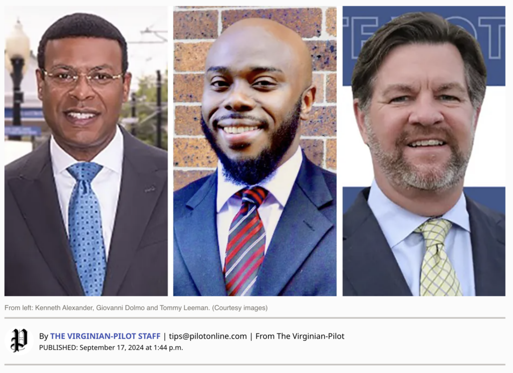 photo of candidates from the Virginian-Pilot